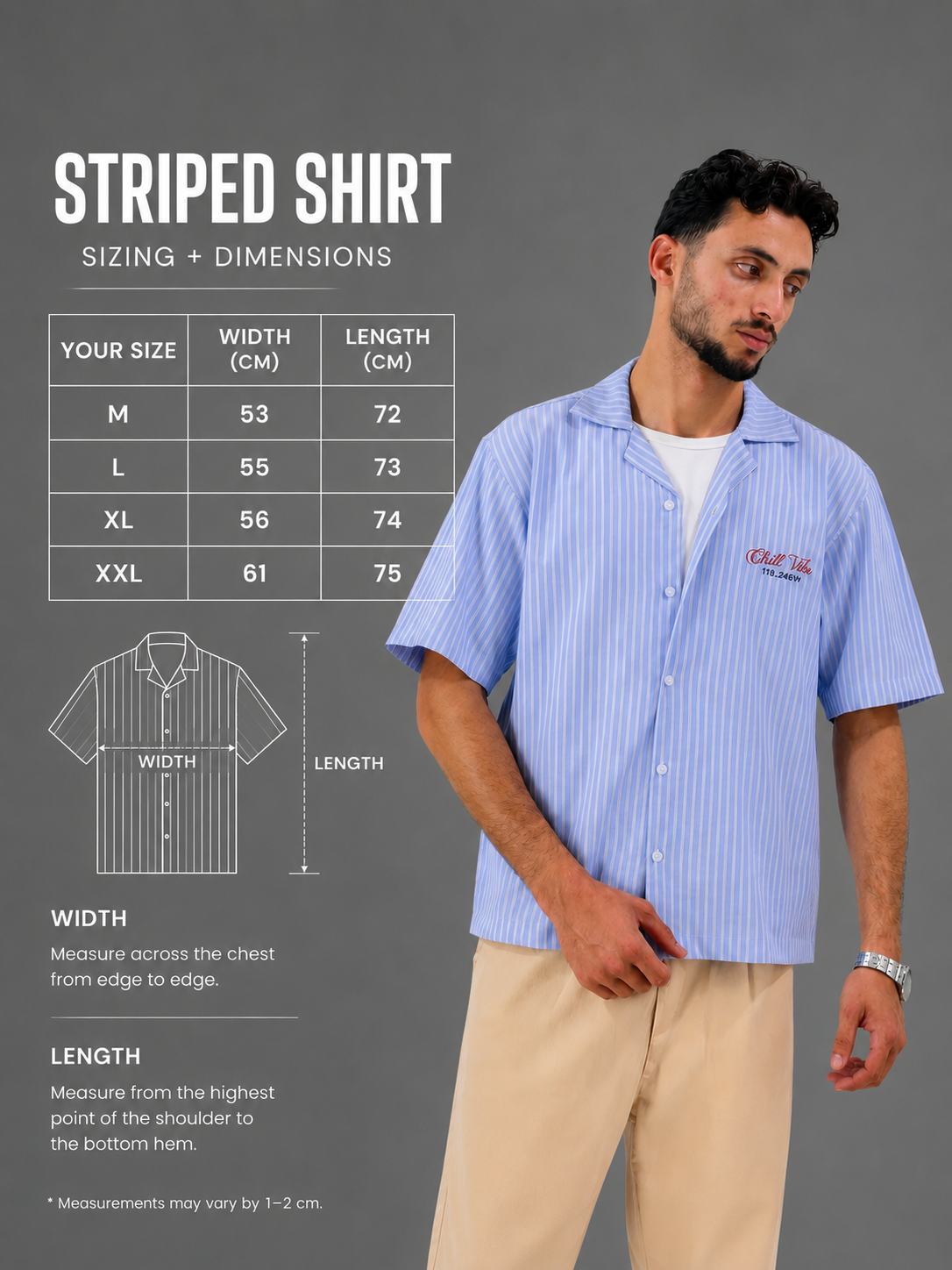 Striped Shirt Sky Blue