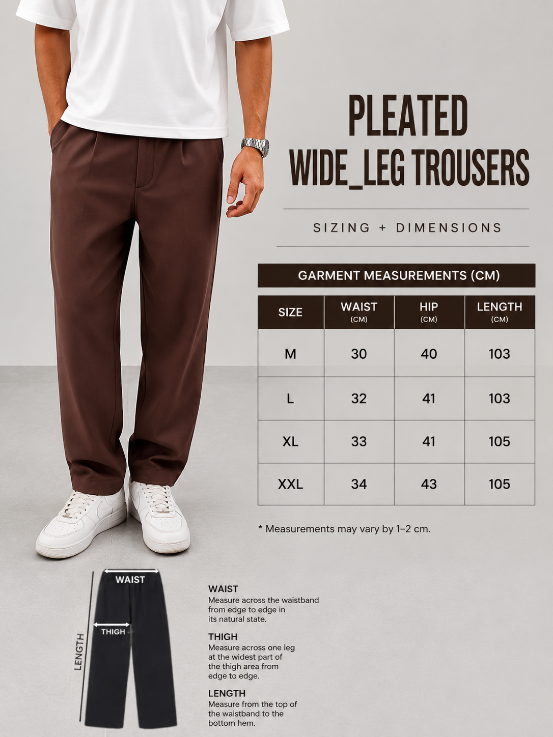 PLEATED WIDE_LEG TROUSERS