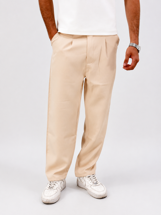 PLEATED WIDE_LEG TROUSERS