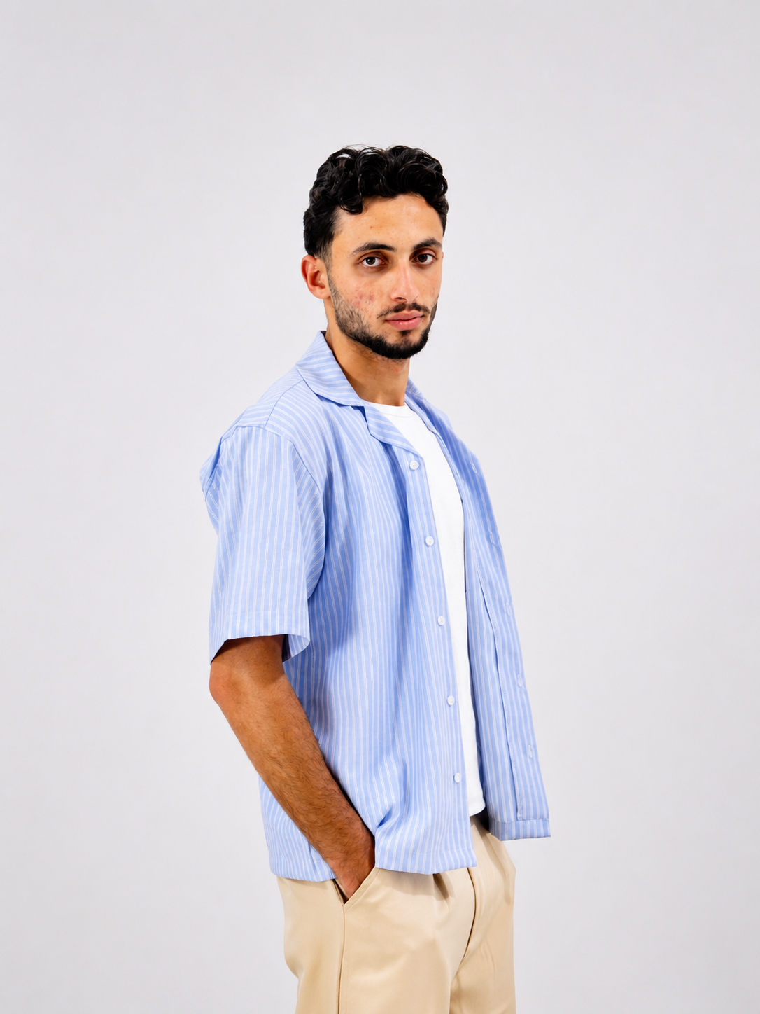 Striped Shirt Sky Blue