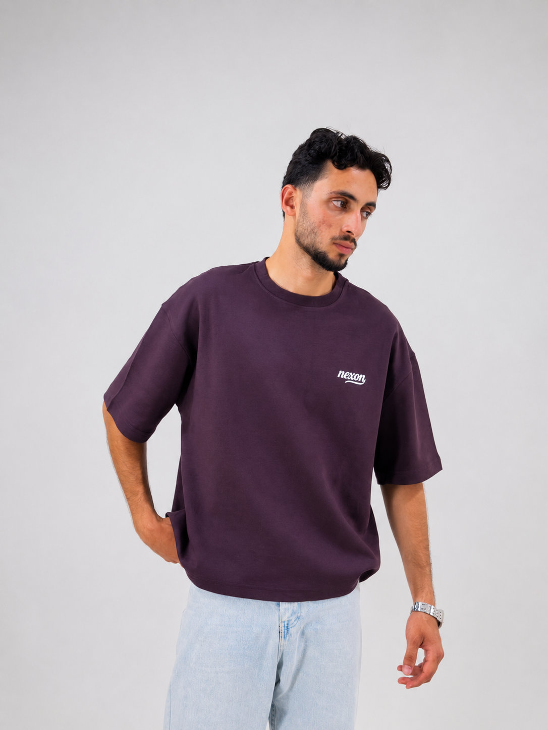 Essential Boxy Tee - Burgandy