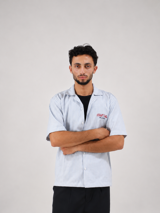 Striped Shirt Light Gray