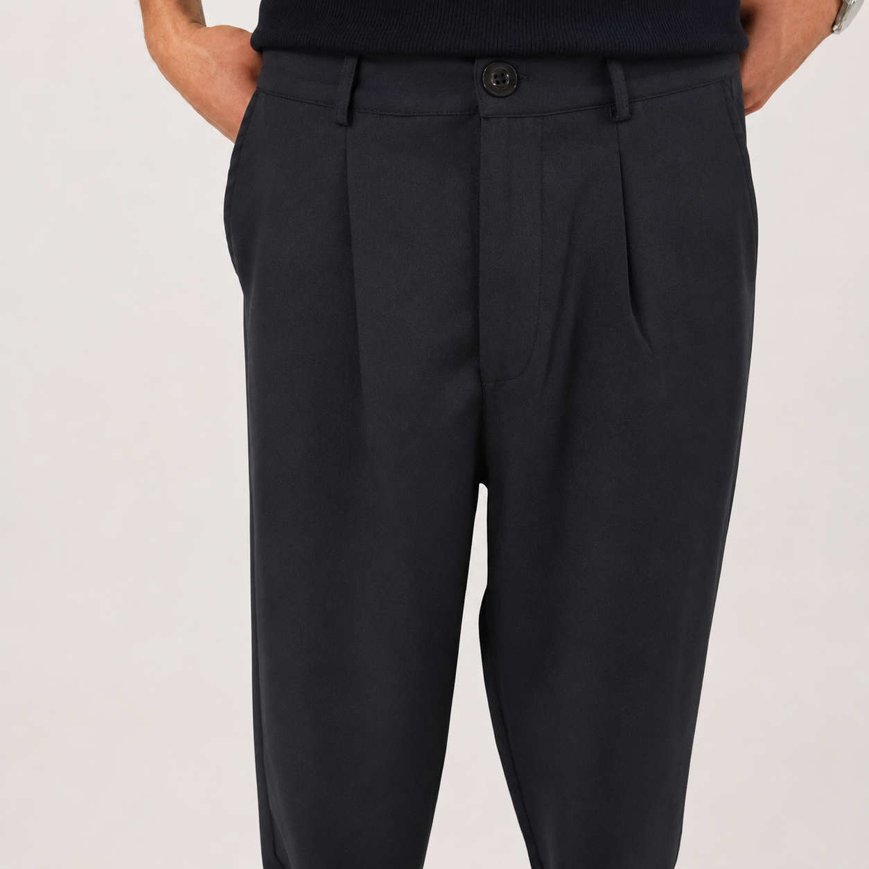 PLEATED WIDE_LEG TROUSERS