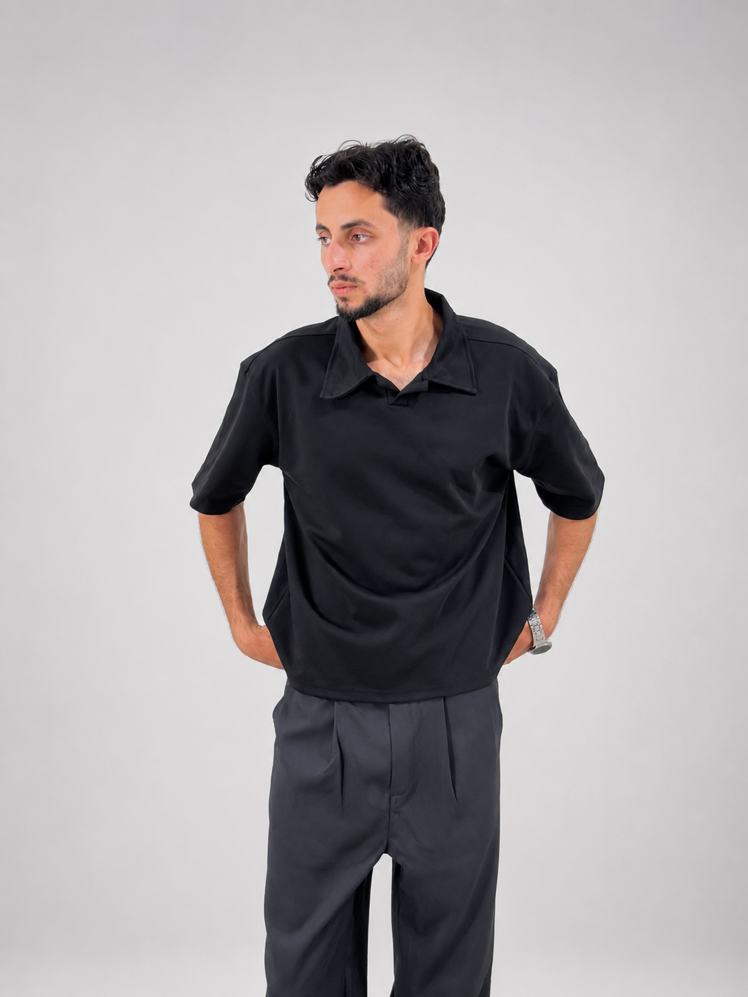 Black Polo - Box Fit