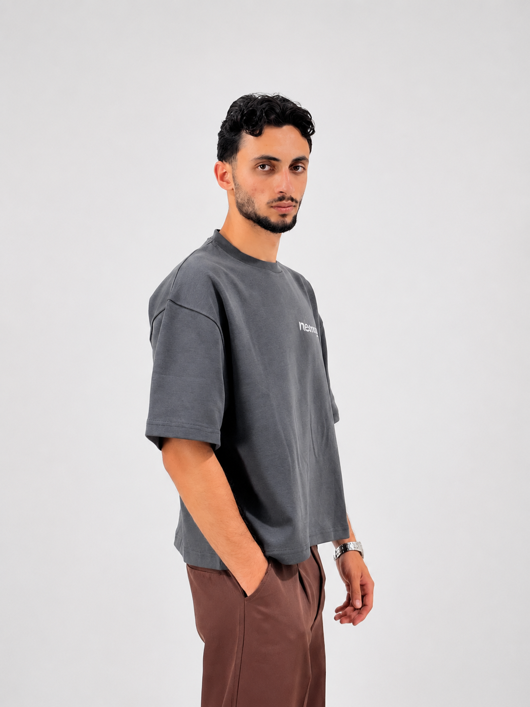 Essential Boxy Tee - Gray