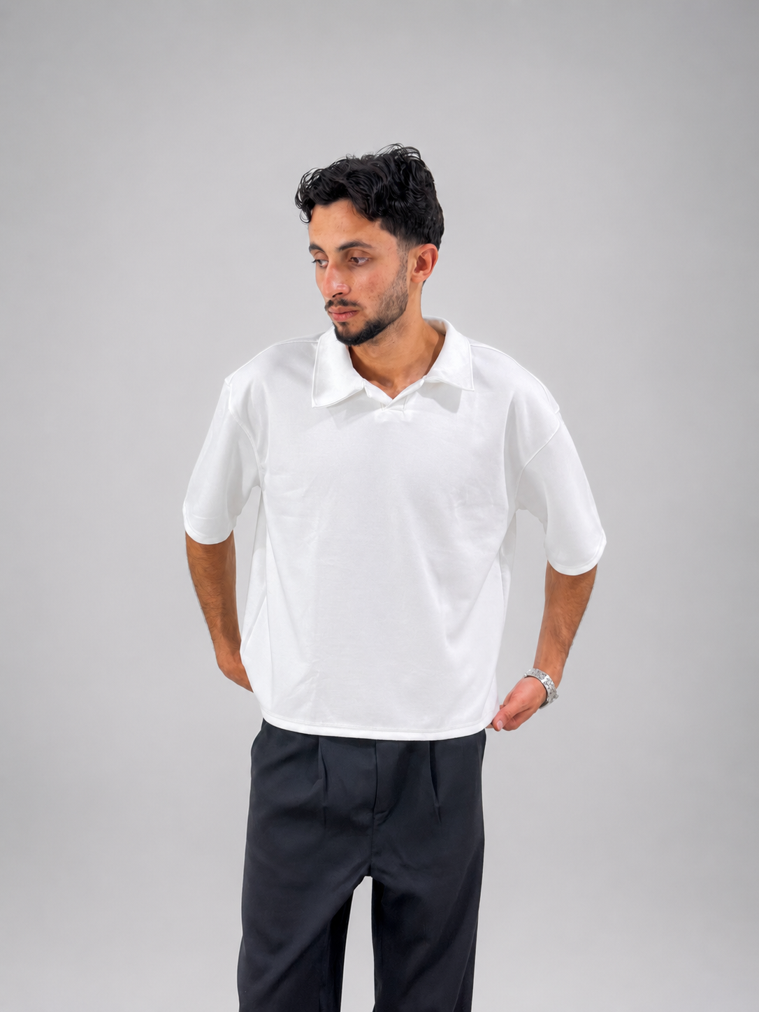 White Polo _ Box Fit