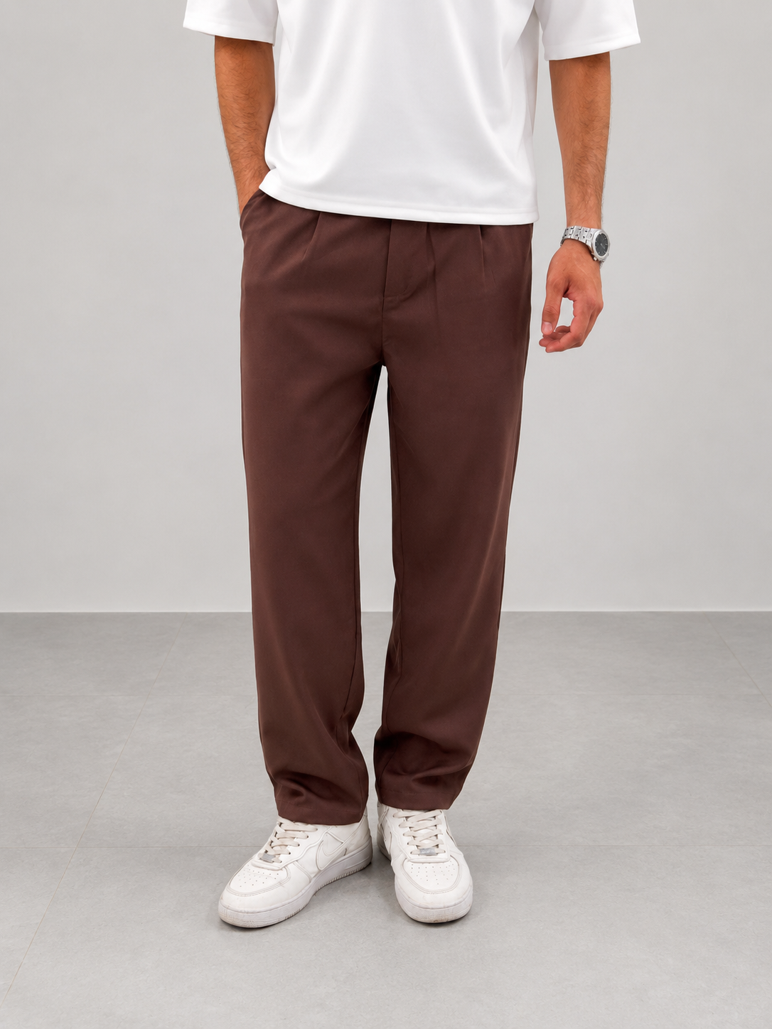 PLEATED WIDE_LEG TROUSERS