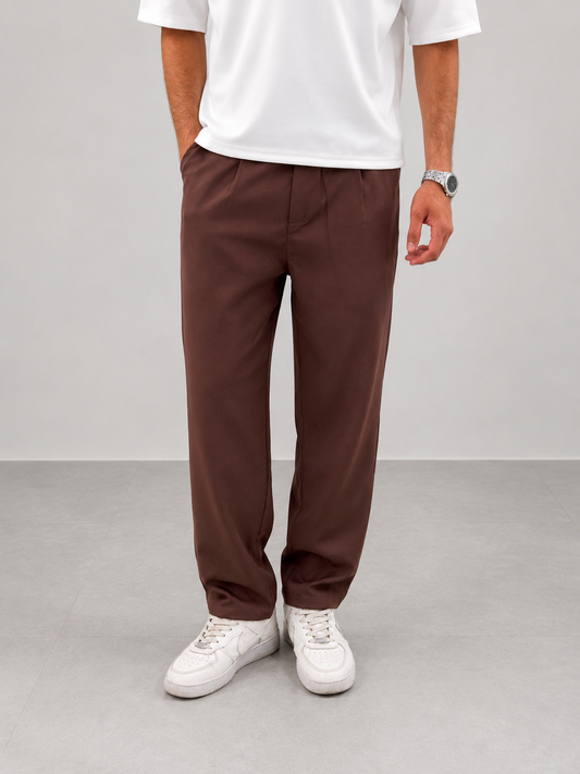 PLEATED WIDE_LEG TROUSERS