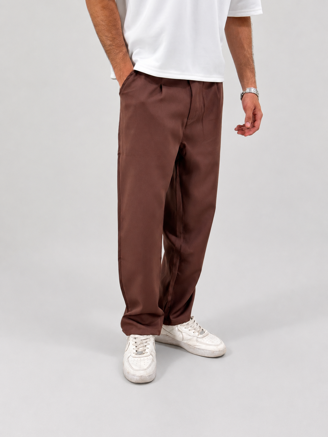 PLEATED WIDE_LEG TROUSERS