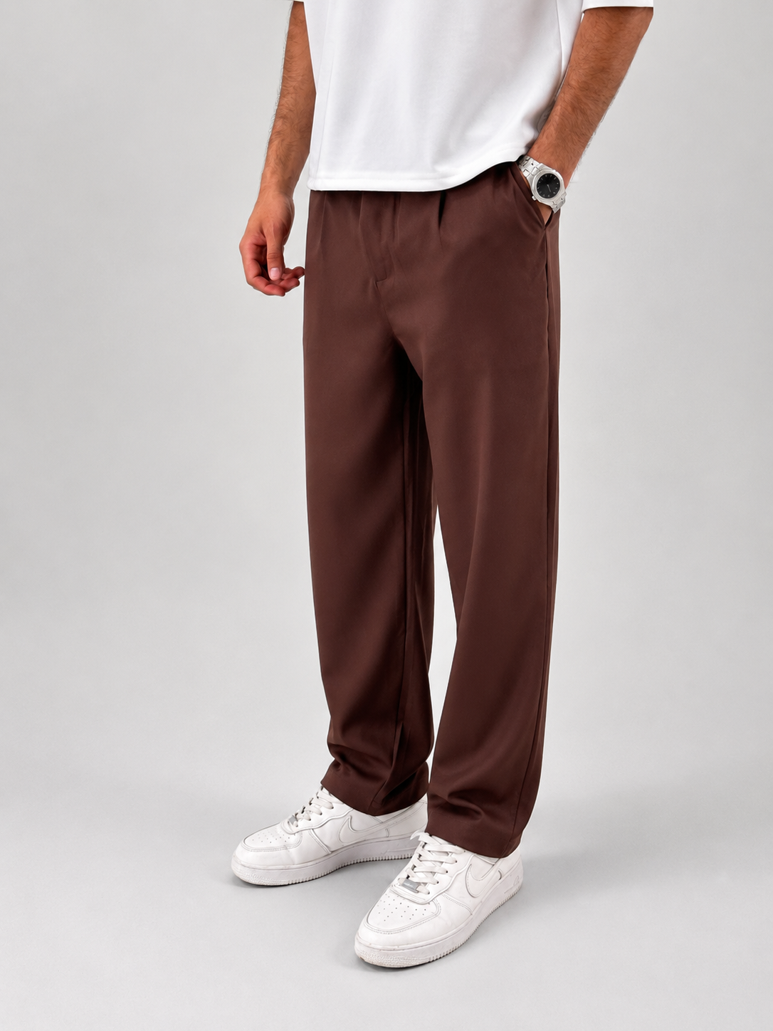 PLEATED WIDE_LEG TROUSERS