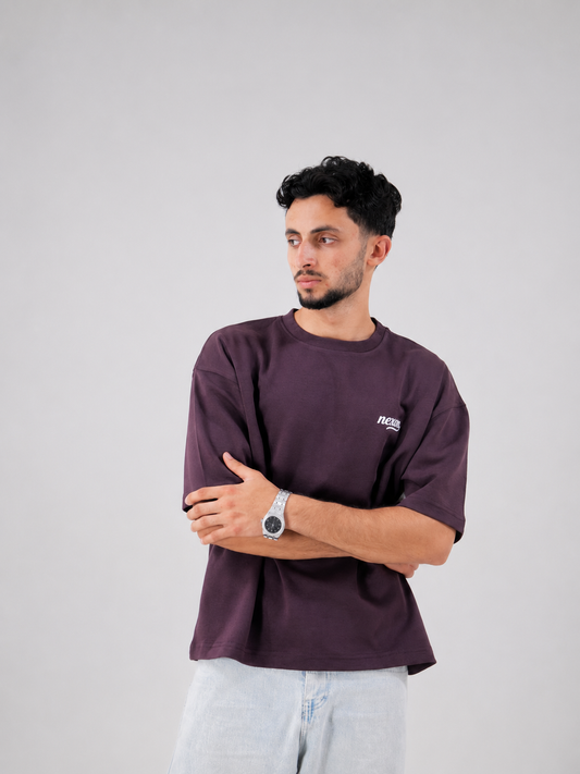 Essential Boxy Tee - Burgandy