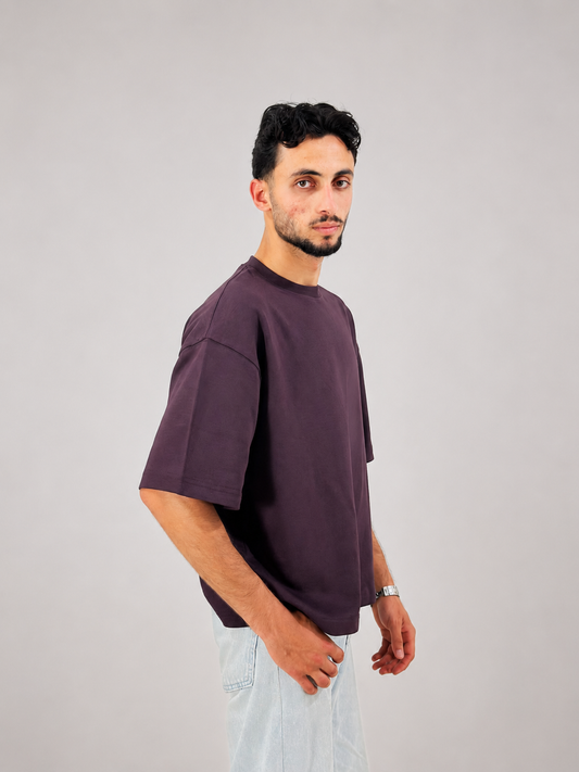 Essential Boxy Tee - Burgandy