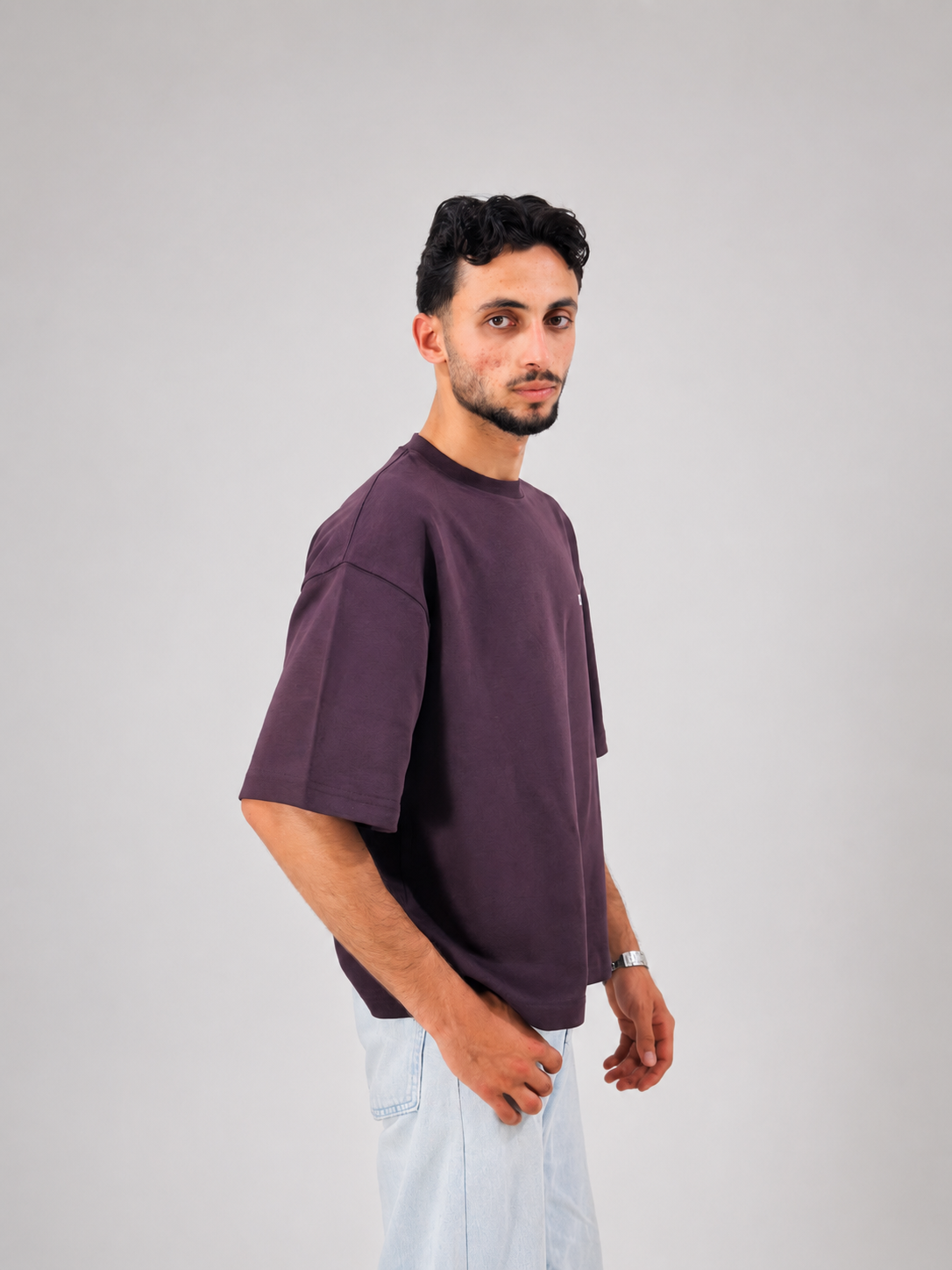 Essential Boxy Tee - Burgandy