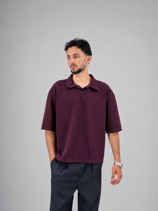 Burgundy Polo - Box Fit